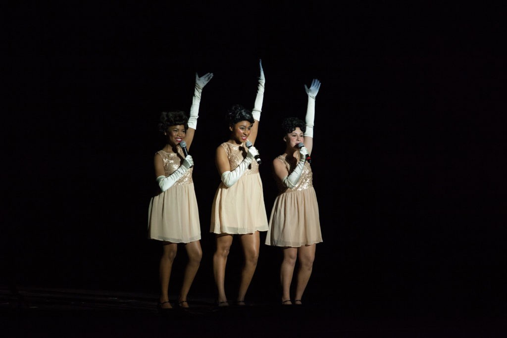 Hairspray - three girls in costume singing