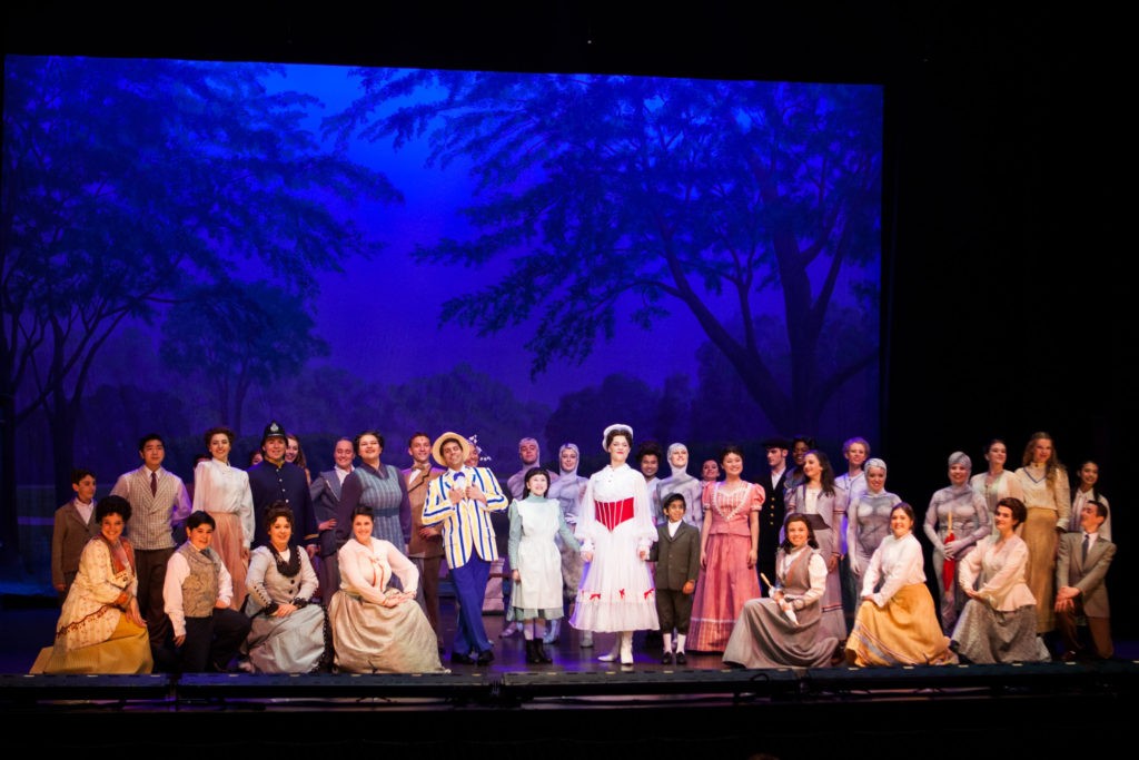 Mary Poppins - group shot in costume singing