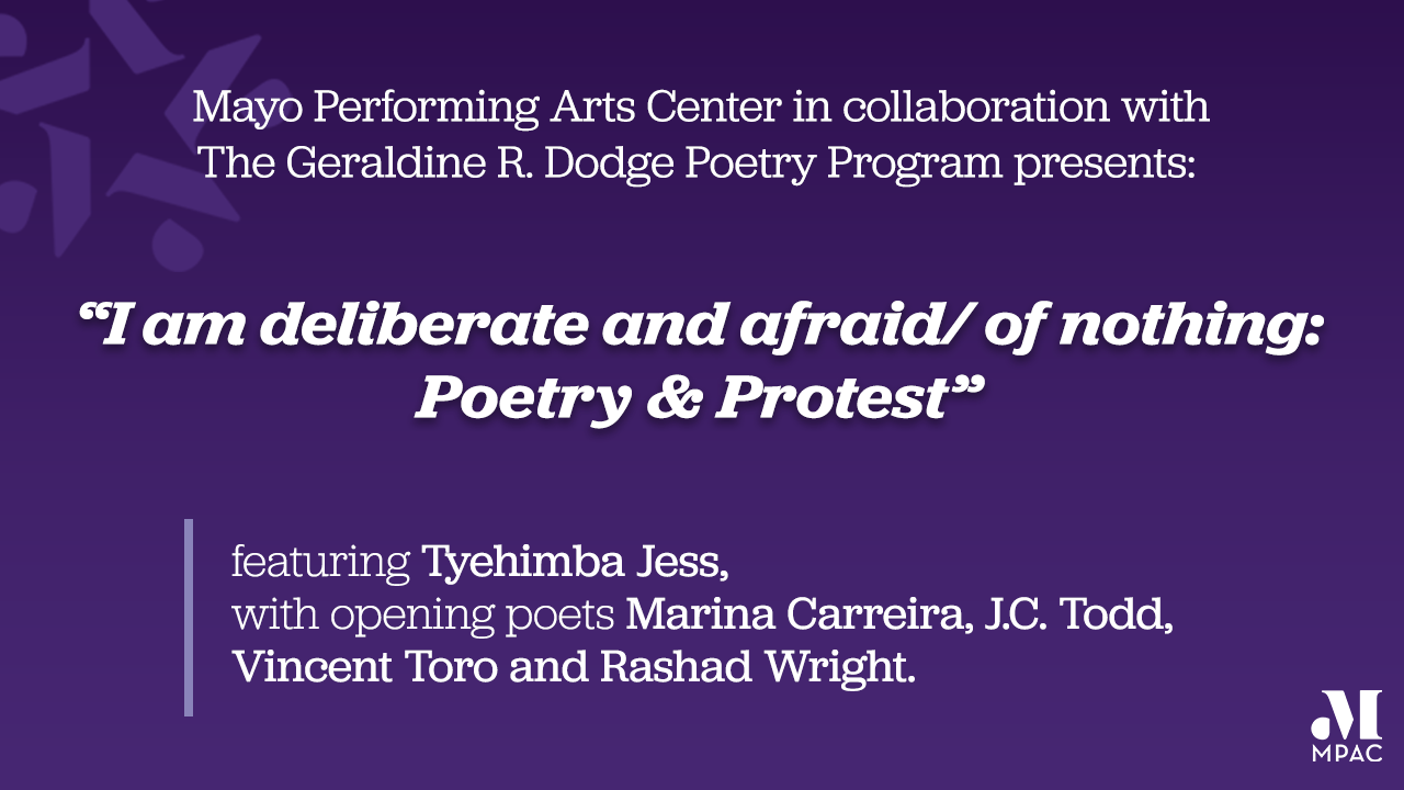 Free Online Event: “I am deliberate and afraid/ of nothing: Poetry & Protest“