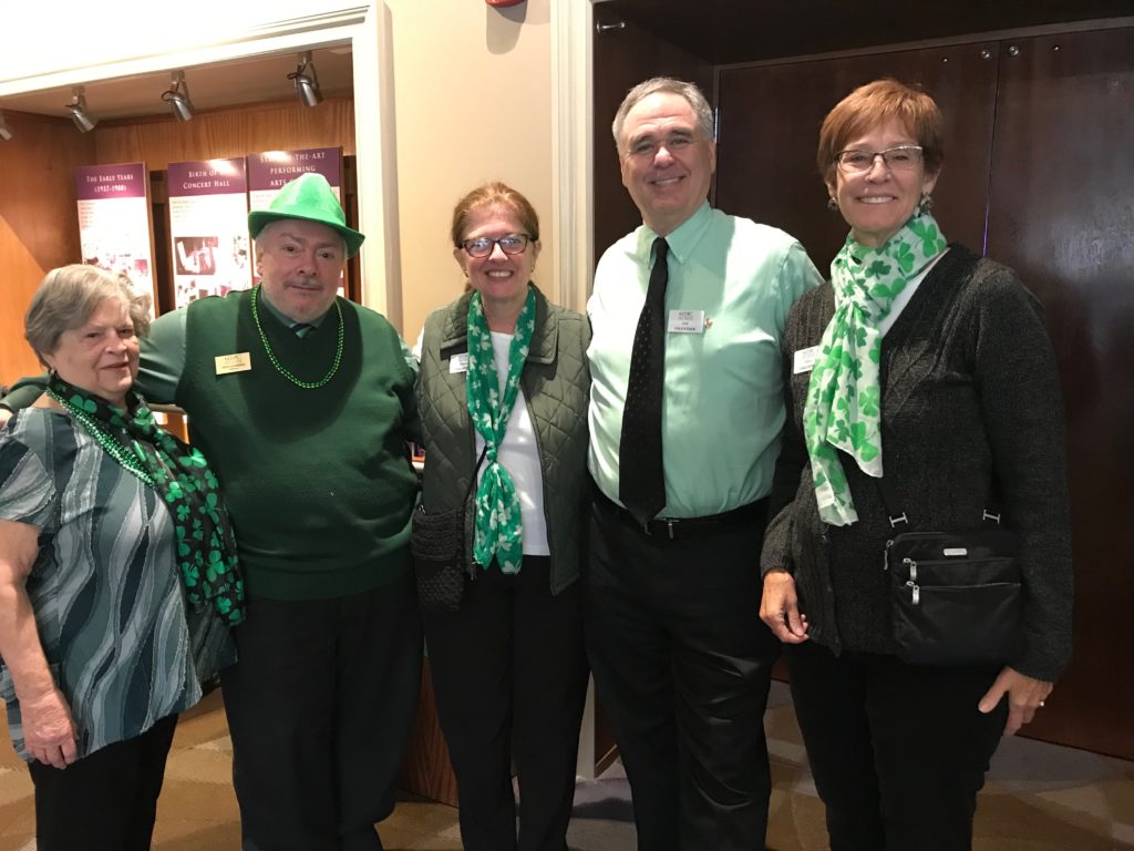 volunteers dressed for st patricks day