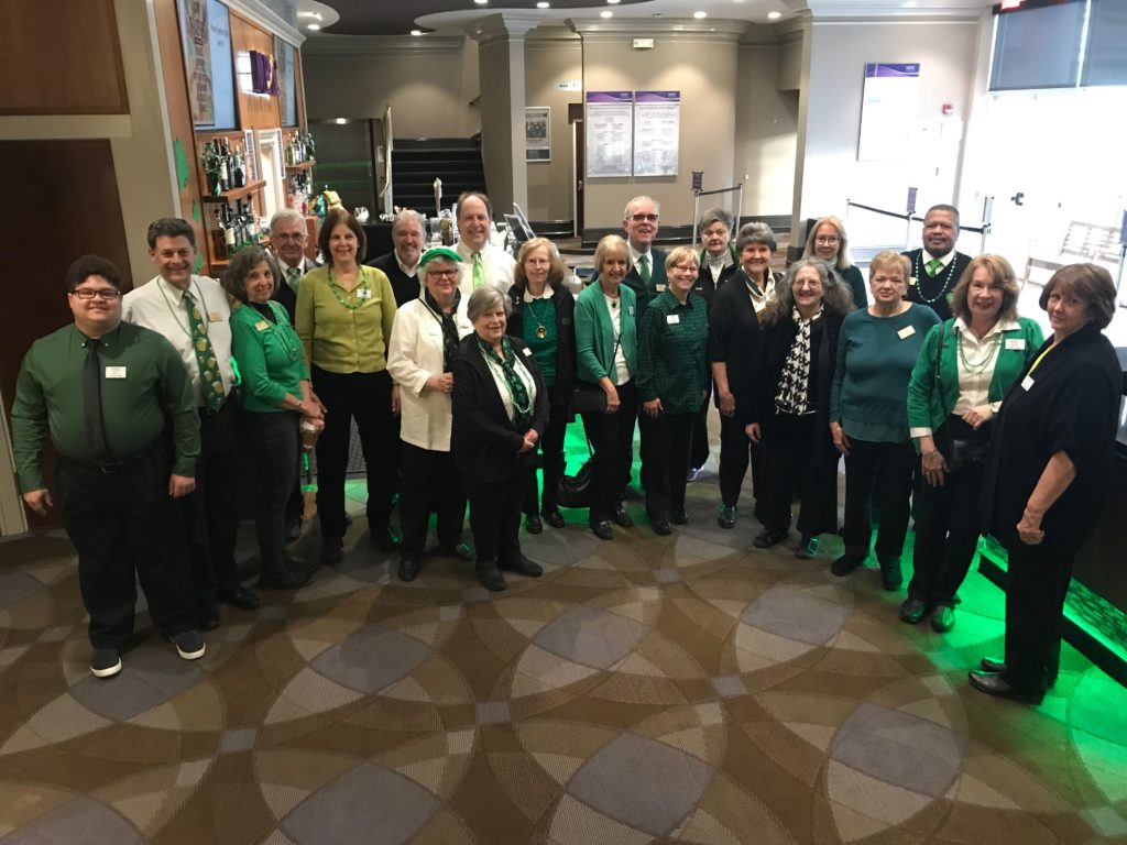 volunteers dressed for st patricks day