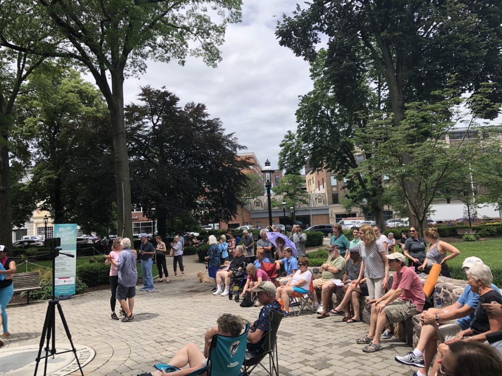 Music Beyond Borders - The Zydeco Revelators outdoor morristown green concert, large group gathering