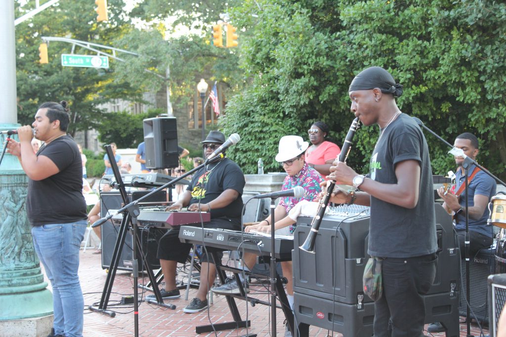 Salsa Under The Stars band performing outdoors