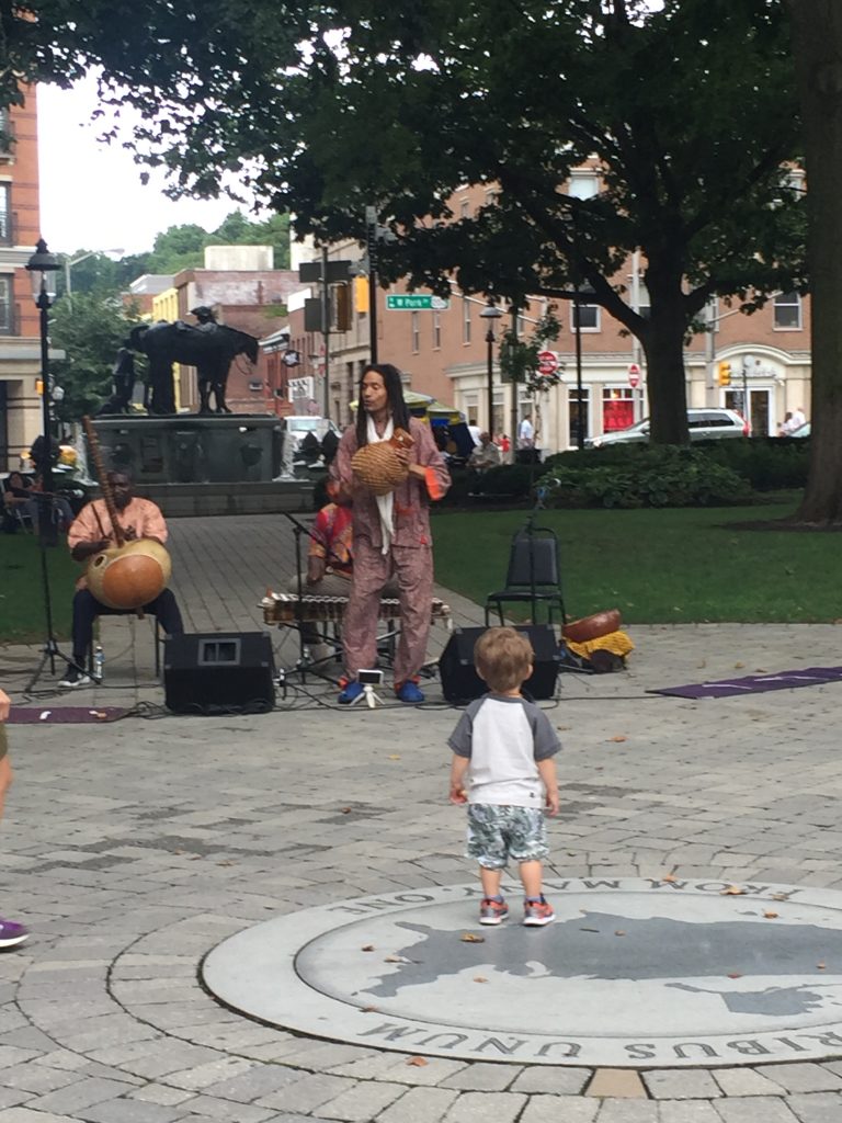 Music Beyond Borders - Forestdance Trio outdoor concert, kid dancing