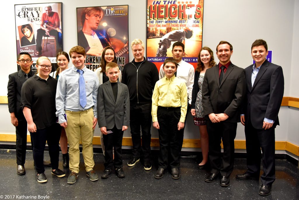 Chris Botti with music students of the month