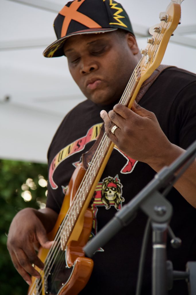 man playing bass