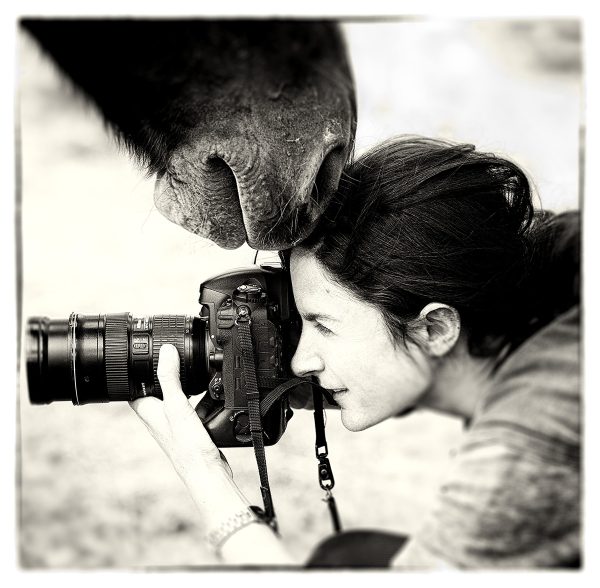 ami vitale with camera and horse