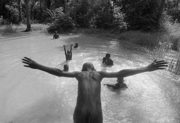 children swimming