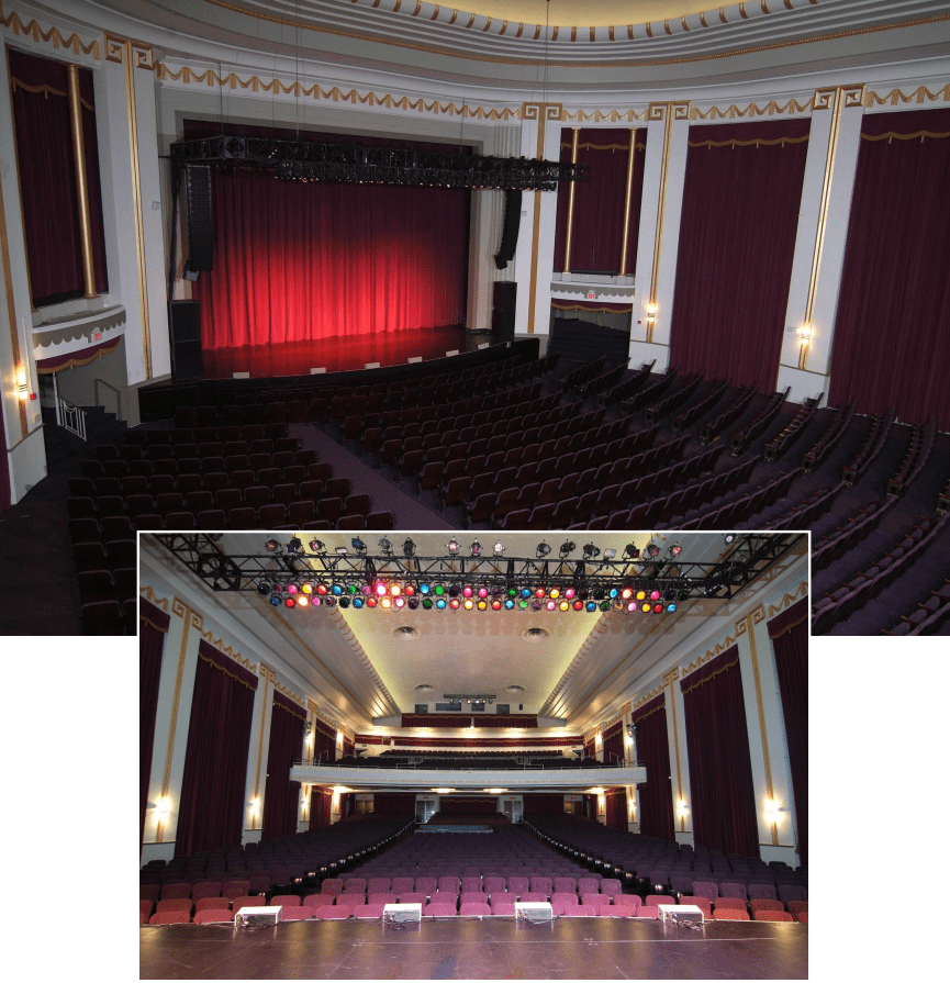 MPAC theater interior as seen from audience and stage