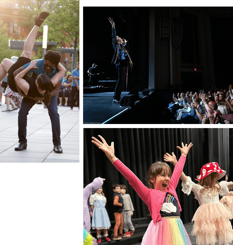 Performers, students, and audience members at MPAC