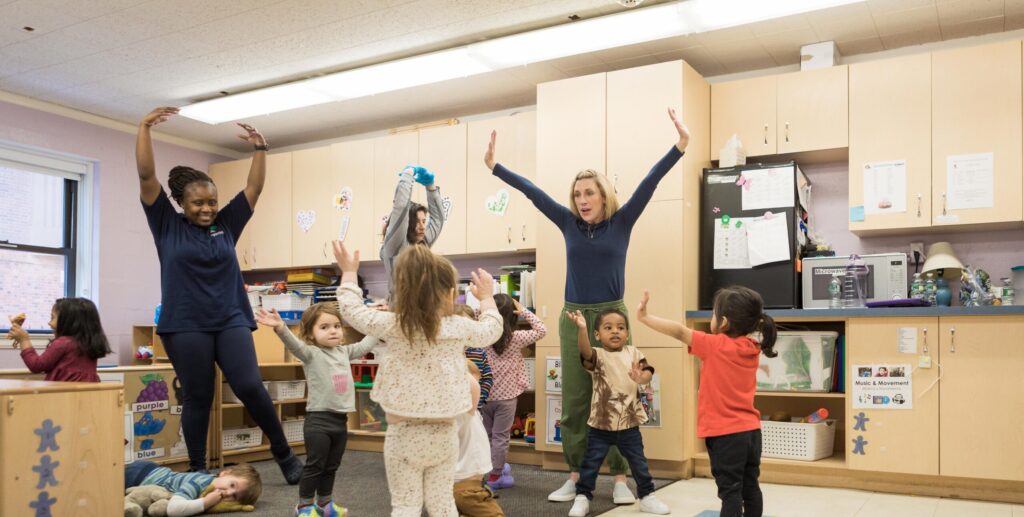 Students and teachers performing in MPAC residency class