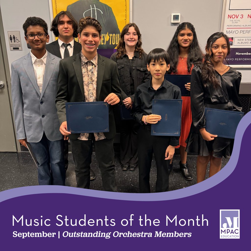 music students of the month september, outstanding orchestra members