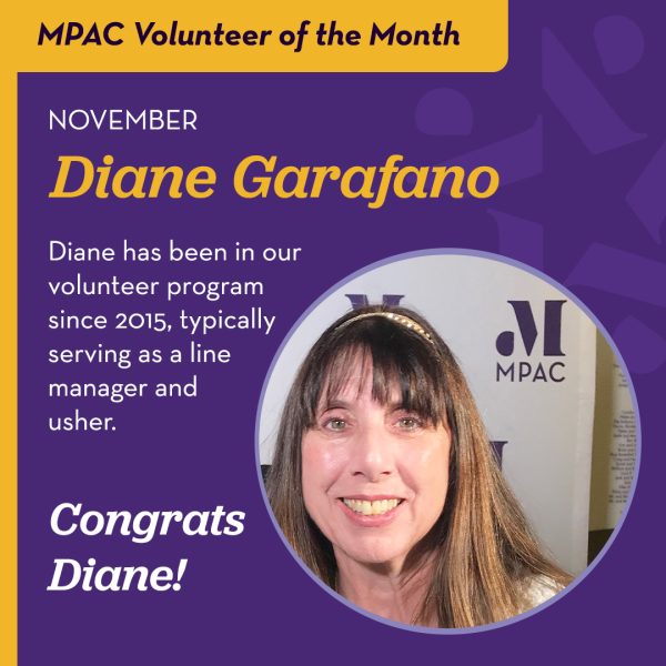 Diane Garafano named MPAC’s  Volunteer of the Month of November